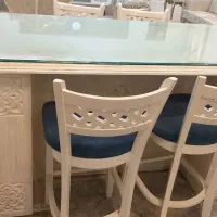 میز جزیره چوبی زیبای آشپزخانه و صندلی اپن|میز و صندلی غذاخوری|مشهد, رضاشهر|دیوار