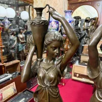 یک جفت مجسمه برنزچین چپ راست ارتفاع ۱۱۰سانت|مجسمه، تندیس، ماکت|تهران, تهرانسر شمالی|دیوار