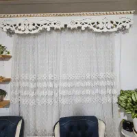 پرده پذیرایی و اشپزخانه|پرده، رانر، رومیزی|نشتارود, |دیوار