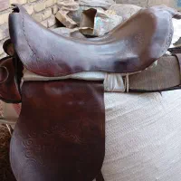 زین و دهنه چرم اسب