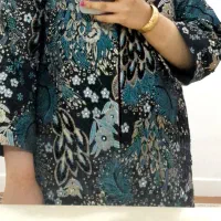 مانتوی ژاکارد جواهردوزی