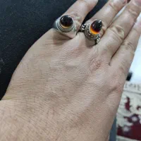 انگشتر عقیق کلاهدار کلکسیونی کهنه