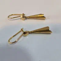 نیم سکه بانکی و یک جفت گوشواره دسته دوم ۱/۹ گرم