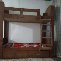 تخت خواب دو طبقه چوبی
