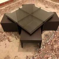 میز جلو مبل با ۴ میز عسلی چرخدار|مبلمان خانگی و میز عسلی|تنکابن, |دیوار