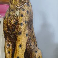 مجسمه دکوری چوبی و گلدان شاه عباسی