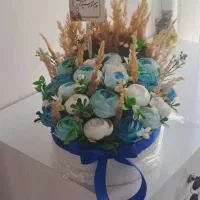 باکس گل نوزادی گهواره و عروسکی|گل مصنوعی|نسیم‌شهر, |دیوار