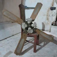 پنکه سقفی لوستر دار چوبی|پنکه و تصفیهکنندهٔ هوا|رشت, حومه رشت|دیوار
