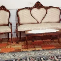 مبل ۹ نفره سلطنتی چوب راش|مبلمان خانگی و میز عسلی|قم, چهل درخت|دیوار