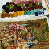 نخ ونقشه تابلوفرش جذاب ۱۹۰۰