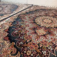 دوتخته فرش نه متری 700شانه تمام اکرالیک  سرمه ای