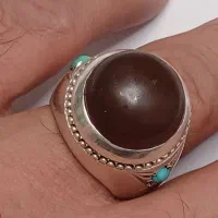 انگشتر عقیق فوق کهنه استاد حکاک و عقیق خطی یمنی