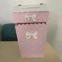 سطل و جا دستمال چوبی|صنایع دستی و سایر لوازم تزئینی|ماکو, |دیوار