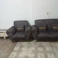 مبل راحتی مدل اسکارلت پایه فلزی پارچه خارجی