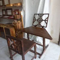 میز سنتور تمام چوبی با صندلی ولیزاده