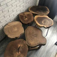 جلو مبلی عسلی گل میز روستیک چوب طبیعی