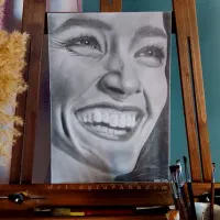 سفارش چهره تابلو سیاه قلم|تابلو، نقاشی، عکس|ارومیه, |دیوار