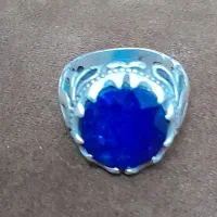 انگشتر نقره  یاقوت  کبود|جواهرات|قم, خاکفرج|دیوار