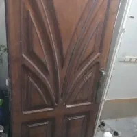 درب چوبی ورودی همراه با چهار چوب  سایز 90&۲۱۰