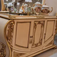 آینه و کنسول تمام چوب راش آینه و شمعدان عروس