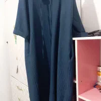 سرافون سرمه ای کمربند دار بلند