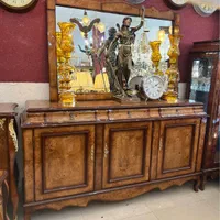 آینه و کنسول شمعدان ۳درب روکش مازل رنگ پلی اورتان