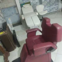 لوازم آرایشگاه صندلی گلایل پدالی سرشور تخت  میکاپ