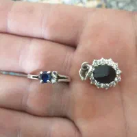 پلاک وانگشتر یاقوت کبود