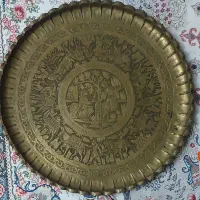 مجمه سینی برنجی قدیمی
