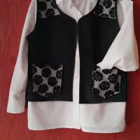 جلیقه زنانه جین تور مشکی کد ۹۶