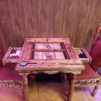 میز و صندلی تخته و شطرنج لاکچری