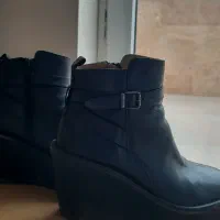 نیم بوت چرم مشکی ، لژدار زنانه|کیف، کفش، کمربند|تهران, مجیدآباد|دیوار