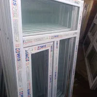 پنجره پی وی سی تک دوجداره همراه شیشه