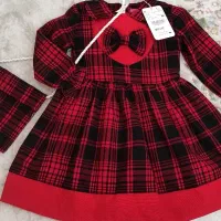 پیراهن دخترانه پیراهن قرمز نو اتیکت دار ۲تا ۵سال