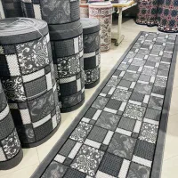 گلیم طرح ربان زرد ومشکی/اکبریان