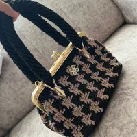 کیف مکرومه بسیار شیک و جادار