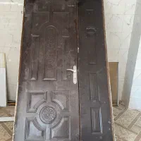 درب دولنگه چوبی  با چهار چوب