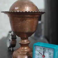 قندان مسی و لیوان مسی‌ نیم‌کیلو