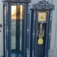 بوفه ست ساعت ایستاده طوسی نقره ای