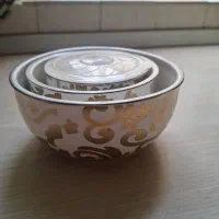 کاسه چینی ۳ تیکه درب دار