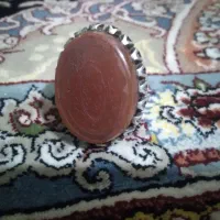 انگشتر مردانه عقیق رکاب دست ساز نقره