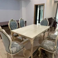 مبل استیل ۷ نفره به همراه  نهار خوری شش نفره|مبلمان خانگی و میز عسلی|تهران, زعفرانیه|دیوار