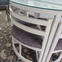 میزوصندلی ناهارخوری کم جا ۴نفره|میز و صندلی غذاخوری|قرچک, زیبا شهر|دیوار