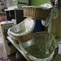 سبد پایه دار حصیری|صنایع دستی و سایر لوازم تزئینی|برازجان, |دیوار