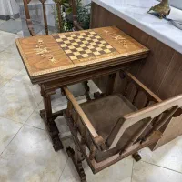 میز شطرنج و تخته تمام چوب راش
