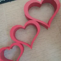 باکس قلبی چوبی سه تیکه با جاکلیدی قلبی|صنایع دستی و سایر لوازم تزئینی|نهاوند, |دیوار