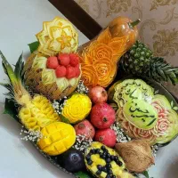 تزیین جامع گل ومیوه آرایی بصورت حرفه ای/ سرچاهی