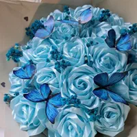 دسته گل ربانی و جاودان و پروانه چراغدار|گل مصنوعی|مشهد, طلاب|دیوار