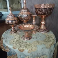 سرویسکامل مس میوه،اجیل،شکلات شیرینی خوری سایزبزرگ