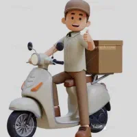 پیک موتوری تمام وقت همراه با حق سرویس و مزایا